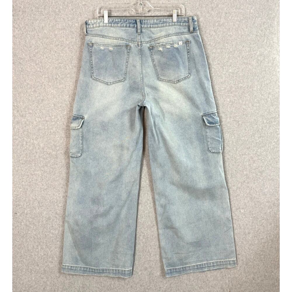 Oliver Logan Madison Wide Leg Cargo Jeans Size 33 Sustainable Slouchy - Picture 8 of 16